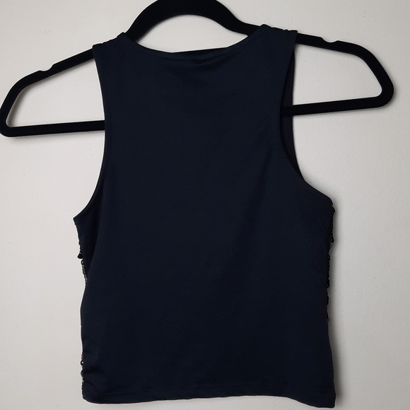Divided Sleeveless Sequins Cropped Top Size XS - Picture 3 of 6